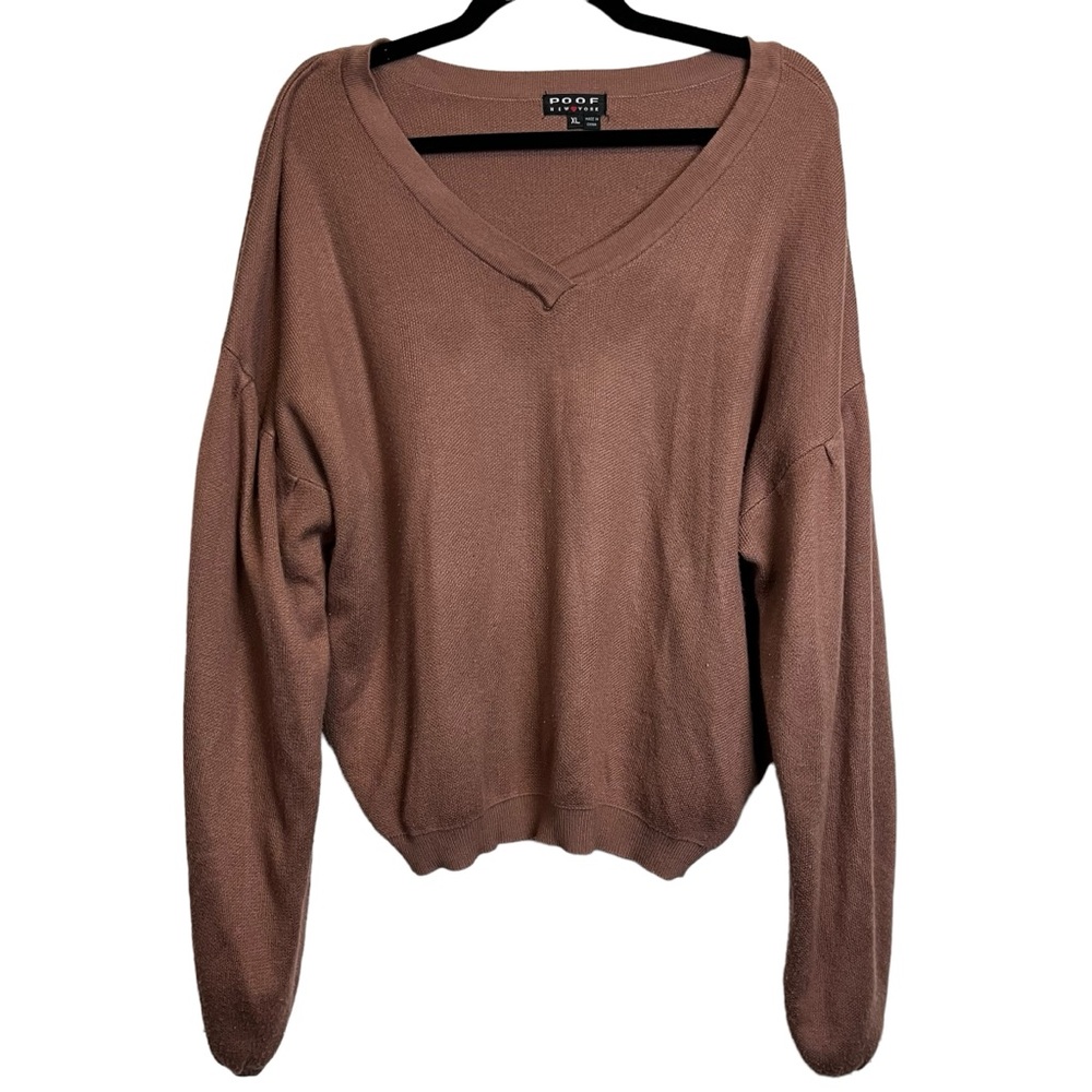 POOF Mauve Balloon Sleeve Long Sleeve Sweater Size XL Women